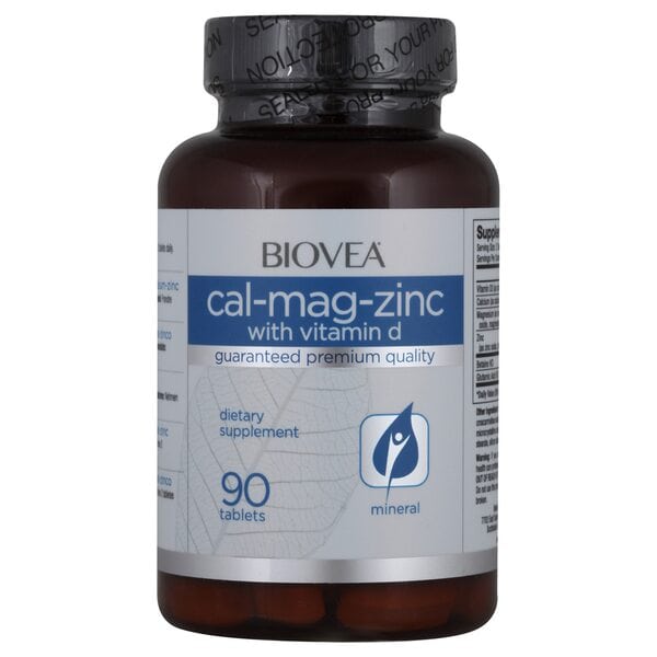 Витамины Biovea Кальций, Магний, Цинк с витамином Д D, 90 шт