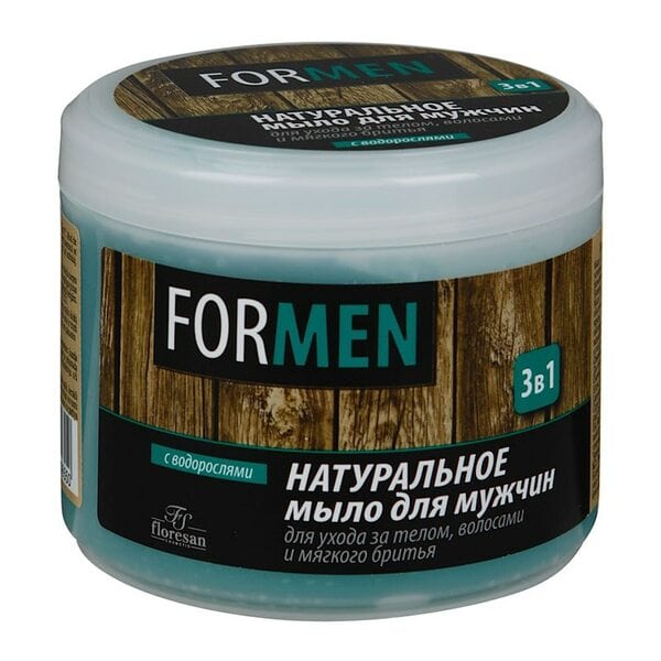 Натуральное мыло Floresan для мужчин, для тела, волос и мягкого бритья, Флоресан, 450 мл