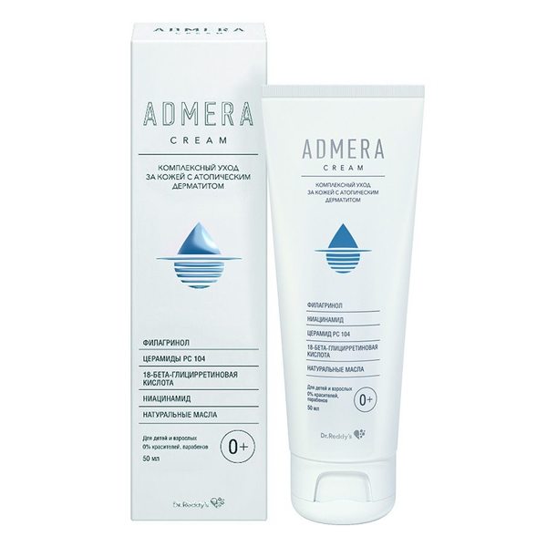 Купить Admera крем для ухода за кожей при атопическом дерматите, для взрослых и детей 0+, 50 мл фото 
