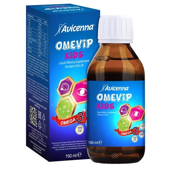 Сироп для детей с Омега-3 и витаминами со вкусом манго и ванили, Авиценна OmeCap, 150 мл