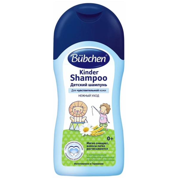 Купить Bubchen Детский шампунь для мягкого очищения и легкого расчесывания, 0+, 200мл фото 