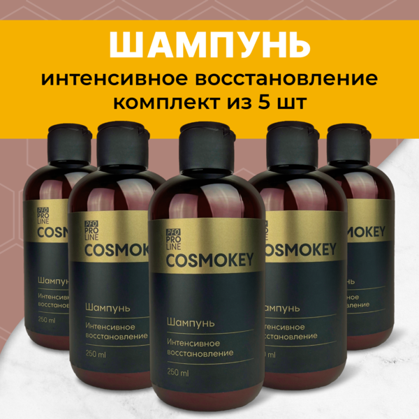 Cosmokey / Космокей Шампунь интенсивное восстановление для поврежденных волос, 250 мл, набор 5 уп.