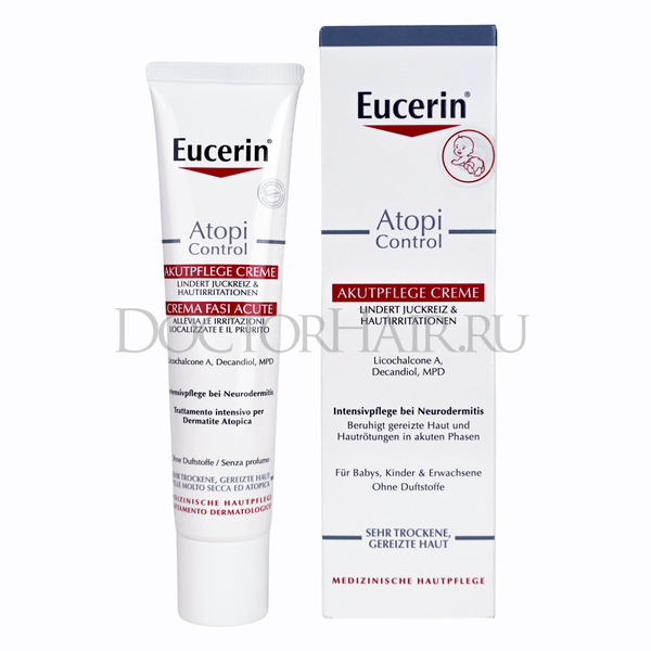 Эуцерин успокаивающий крем для взрослых, детей и младенцев Eucerin Atopi Control, 40 мл
