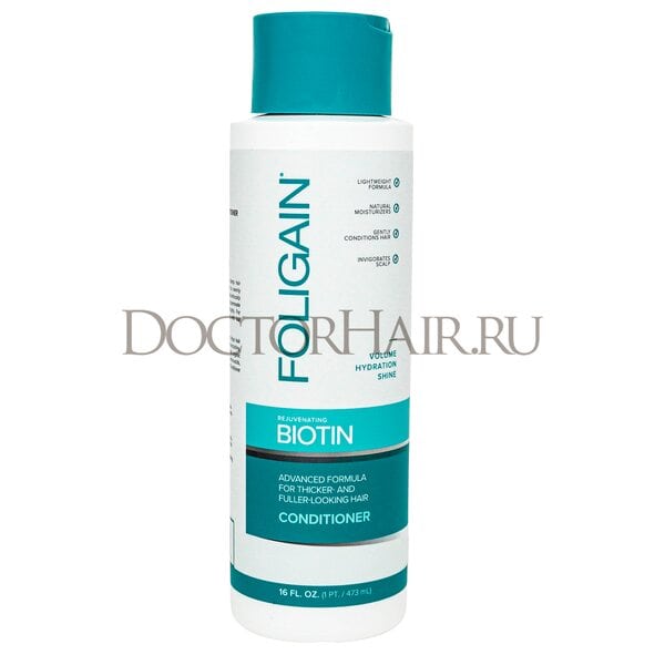 Купить Foligain омолаживающий биотиновый кондиционер для придания объема и густоты волос фото 