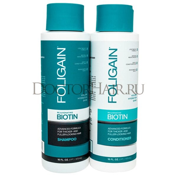 Купить Foligain омолаживающий биотиновый кондиционер для придания объема и густоты волос фото 3