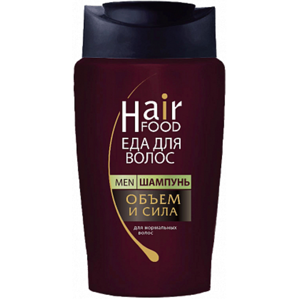 HairFood Шампунь укрепляющий для мужчин MEN Объем и сила, шампунь для объема волос, 250 мл