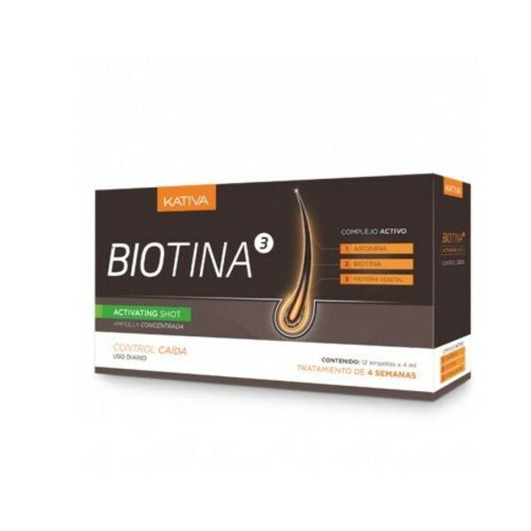 Концентрат против выпадения волос в ампулах Biotina, Kativa, 12*4 мл
