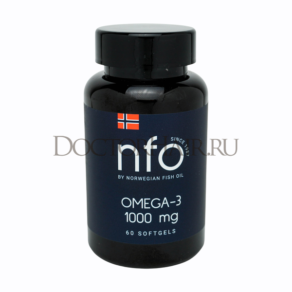 Витамины Омега-3 Norwegian Fish Oil NFO, витамины Омега-3 рыбий жир Норвегиан Фиш Ойл, 1000 мг, 60 капсул
