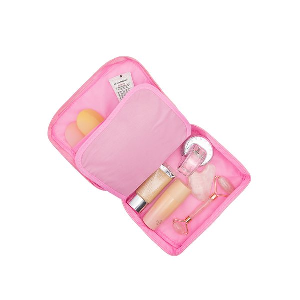 Купить Сумка-несессер для косметических принадлежностей / Тревел-сумка для путешествий, розовая фото 4
