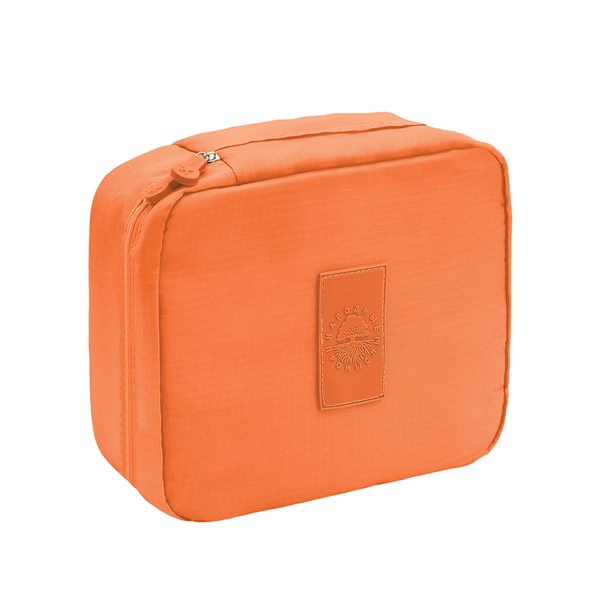 Купить Сумка-несессер для косметических принадлежностей / Тревел-сумка для путешествий, оранжевая фото 