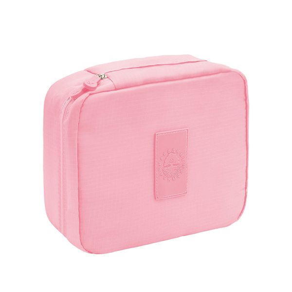 Купить Сумка-несессер для косметических принадлежностей / Тревел-сумка для путешествий, розовая фото 