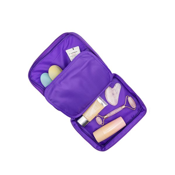 Купить Сумка-несессер для косметических принадлежностей / Тревел-сумка для путешествий, фиолетовая фото 4