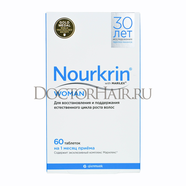 Купить Нуркрин для женщин, Витамины для восстановления волос, 60 таб фото 1