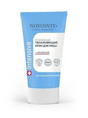 Novosvit Интенсивный увлажняющий крем для лица с мочевиной, для сохранения влаги, предотвращения шелушения, с гиалуроновой кислотой, 50 мл