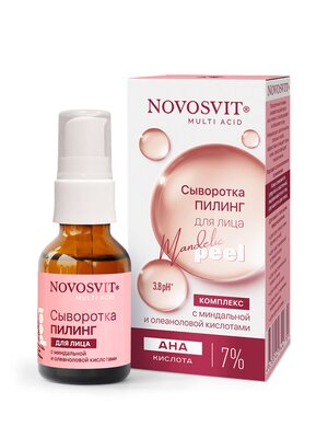 Novosvit Сыворотка-пилинг для лица с миндальной и олеаноловой кислотами 25 мл