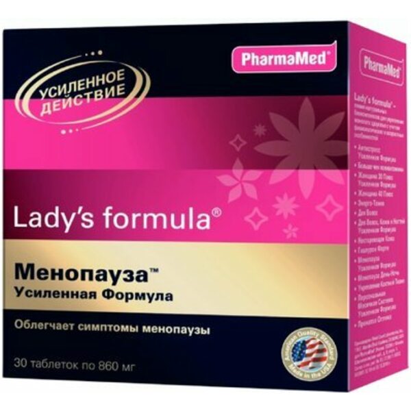 Купить Леди-с формула менопауза усиленная формула Lady's Formula, 30 капсул фото 