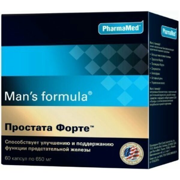 Купить Мен-с формула простата форте Man's formula, 60 капсул фото 
