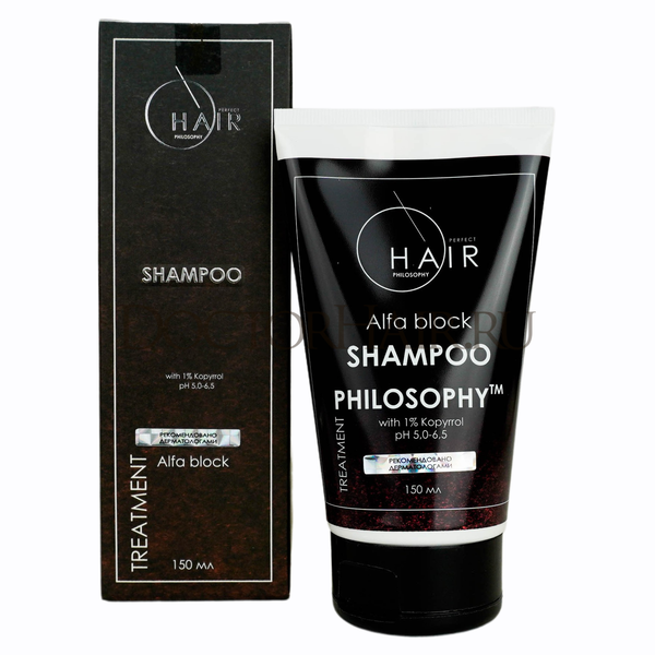 Купить Alfa Block Shampoo with 1% Kopyrrol Шампунь против выпадения волос 150мл фото 