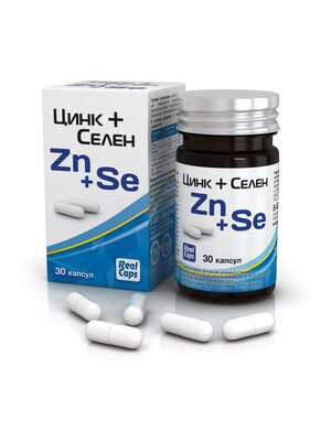 RealCaps Цинк+Селен (Zn+Se), 30 капсул