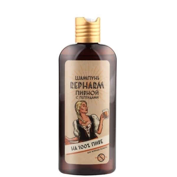 Купить Шампунь пивной для жирных волос с пептидами "Repharm", 250 мл фото 