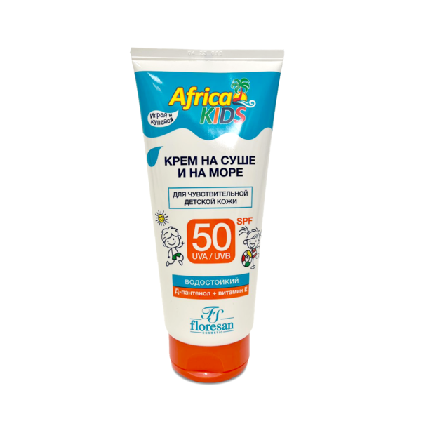 Купить Floresan Africa Kids Крем SPF 50 водостойкий для чувствительной детской кожи, 150 мл фото 