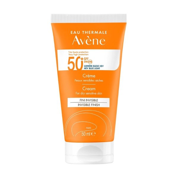 Купить Avene Солнцезащитный крем SPF 50+ без отдушек для лица и шеи, ультраширокий спектр защиты, 50 мл фото 