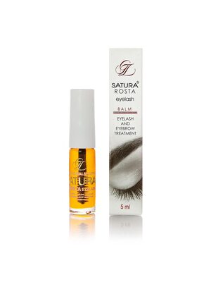 Бальзам Satura Rosta Eyelash для стимуляции роста ресниц и бровей на основе экстрактов трав, 5 мл