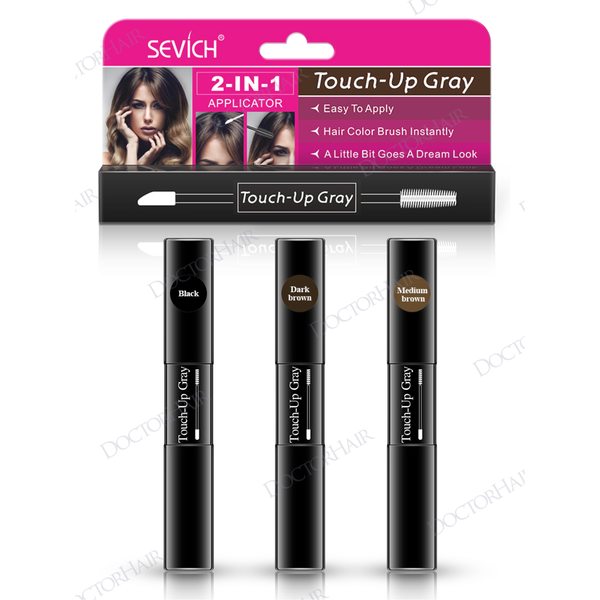 Купить Sevich Touch-Up Gray / Средство - камуфляж для волос, маскировка седины, 7 мл, средне-коричневый фото 3