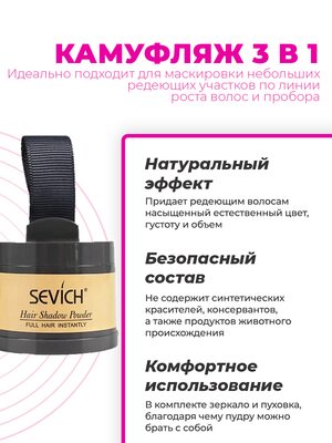 Sevich Пудра маскирующая для волос и бровей (светлый блонд), 4 гр 1 Купить Sevich Пудра маскирующая для волос и бровей (светлый блонд), 4 гр фото 1