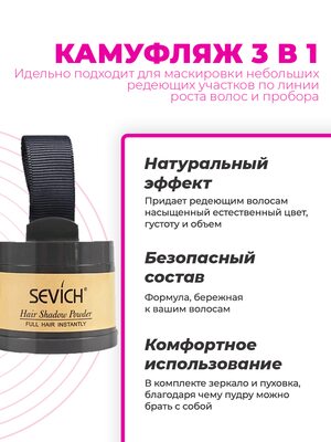 Sevich Пудра маскирующая для волос и бровей (светлый блонд), 4 гр 1 Купить Sevich Пудра маскирующая для волос и бровей (светлый блонд), 4 гр фото 1