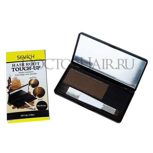 Купить Sevich Пудра маскирующая для волос и бровей (средне-коричневый), 8 гр фото 12