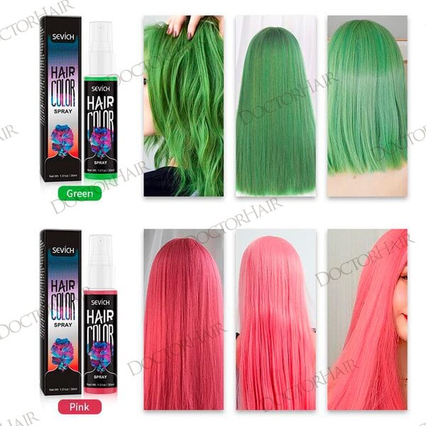 Купить Sevich Цветной спрей для временного окрашивания волос (зеленый), 30мл фото 7