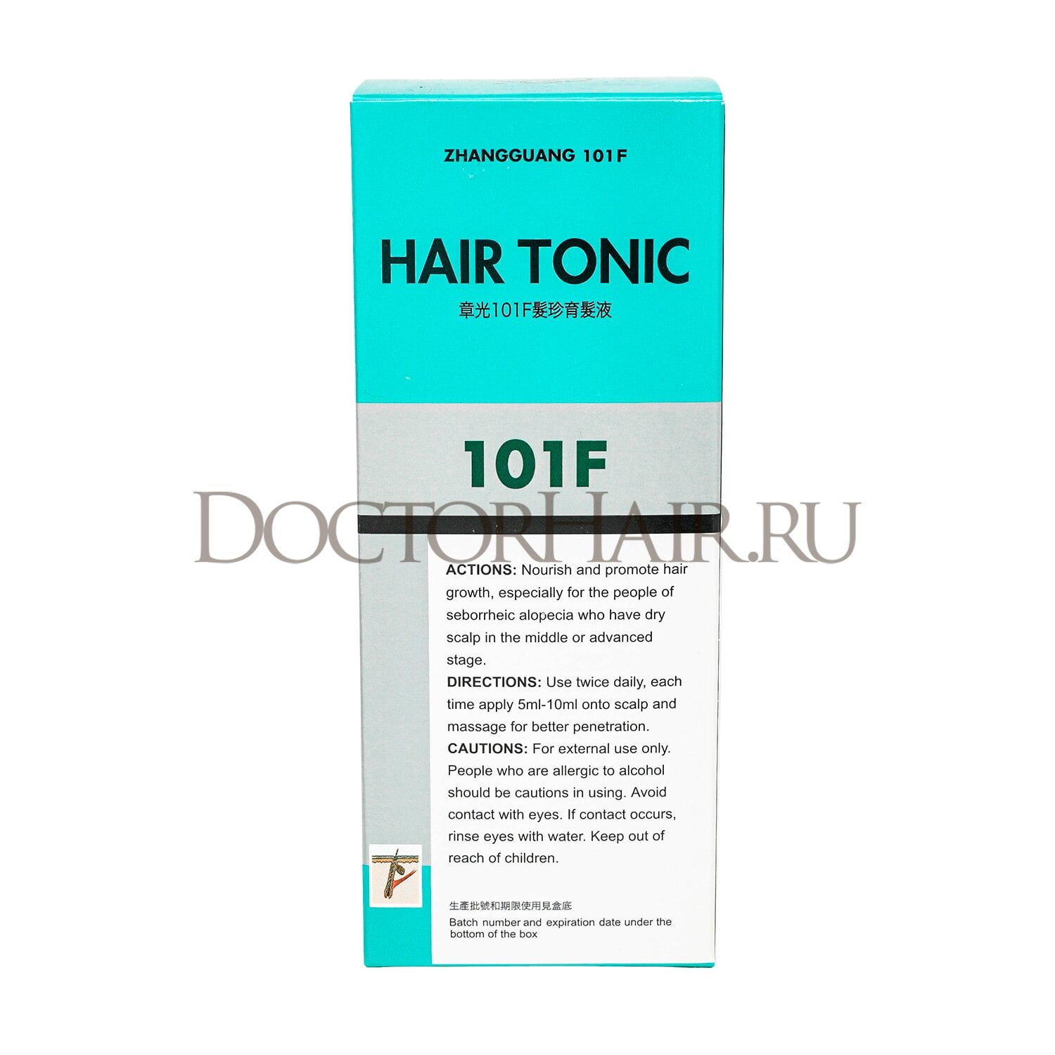 Купить Zhangguang. Лосьон Zhangguang 101 F Hair Tonic (export-packing) для  волос, натуральный тоник-лосьон Чжангуан Фабао 101 F от выпадения волос и  облысения, лосьон против выпадения волос для мужчин и женщин, 120 мл