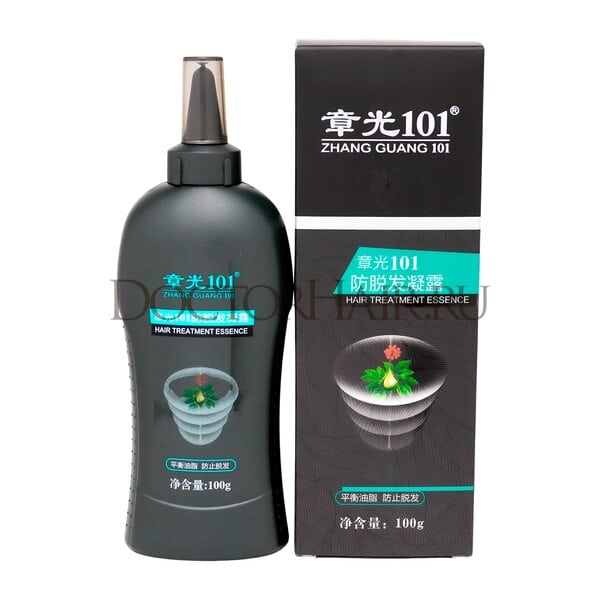 Лосьон Fabao Zhangguang 101 Hair treatment essence для волос, сыворотка-гель от выпадения волос Чжангуан Фабао 101 на целебных травах, 100 мл