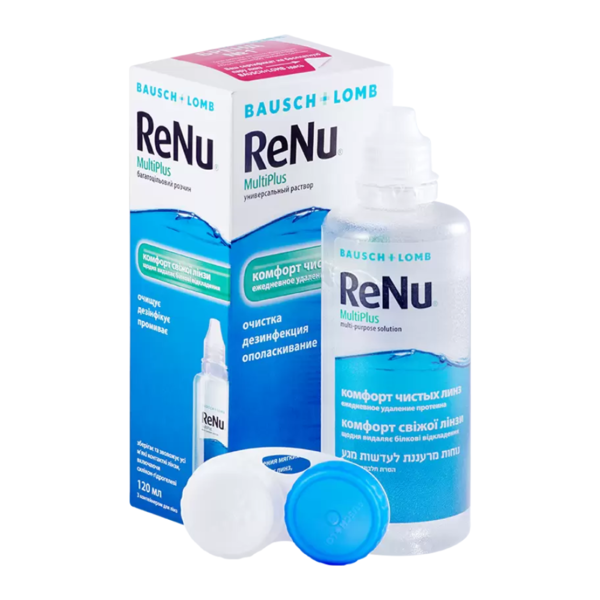 Купить Bausch + Lomb ReNu MultiPlus универсальный раствор для контактных линз стерильный, 120мл фото 