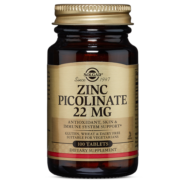 Купить Solgar Zinc Picolinate 22 mg (пиколинат цинка), 100 таб фото 