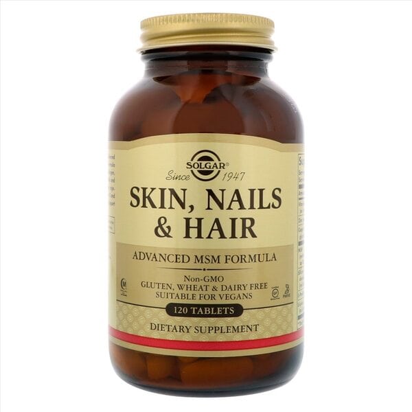 Витаминно-минеральный комплекс Solgar Skin, Nails & Hair, витамины Солгар для кожи, волос и ногтей, 120 таб