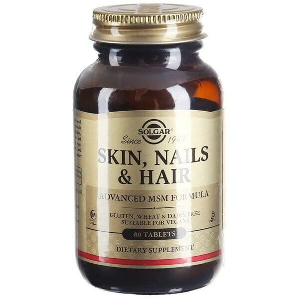 Витаминно-минеральный комплекс Solgar Skin, Nails & Hair, витамины Солгар для кожи, волос и ногтей, 60 таб