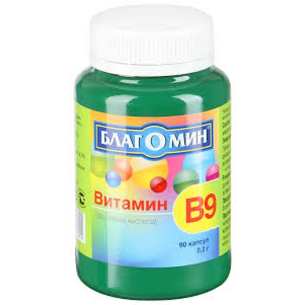 Купить Благомин Витамин B9 (фолиевая кислота) 500мкг  фото 