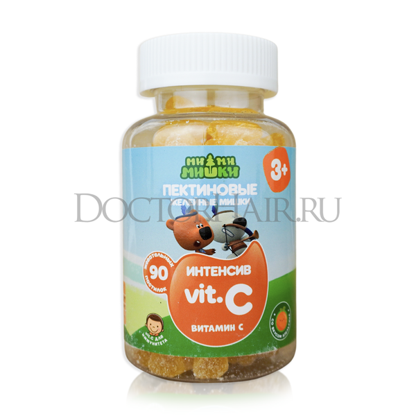 Ми-ми-мишки Интенсив Витамин С жевательные пастилки со вкусом апельсина от 3-х лет, витамины для детей, укрепление иммунитета 90 шт