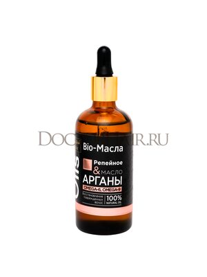 Bio-Масла для восстановления поврежденных волос Репейное масло + масло Арганы Золотой Шелк, 100 мл
