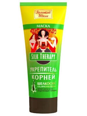 Золотой Шелк Маска для укрепления корней волос Silk Therapy от выпадения волос, 200 мл